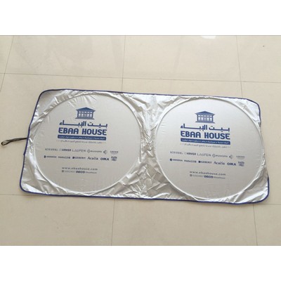 Double Circles Car Windshield Sun Shade Sun Visor