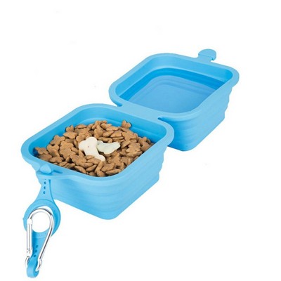 Collapsible Silicone Double Pet Bowl