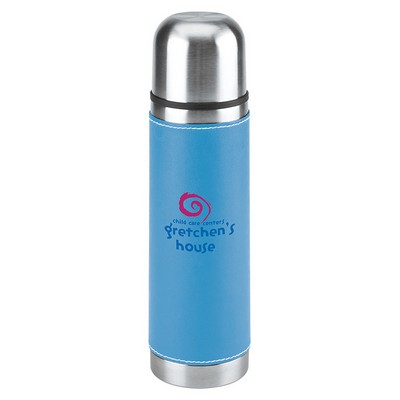 16 Oz. Leatherette Vacuum Bottle