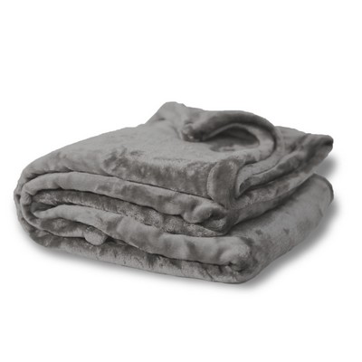 Mink Touch Blanket Oversized Gray (60"X 72")