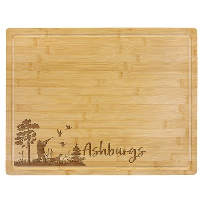 15" x 19.75" Bamboo Wood Cutting Boards w/Drip Ring