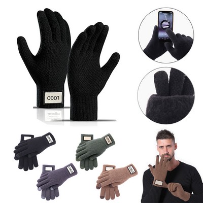 Winter Thick Touchscreen Knit Gloves