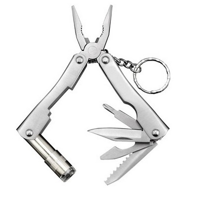 Mini Pocket Multitools Plier w/Flashlight