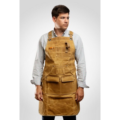 Kitch Style Waxed Canvas Durable Apron-Embroidery