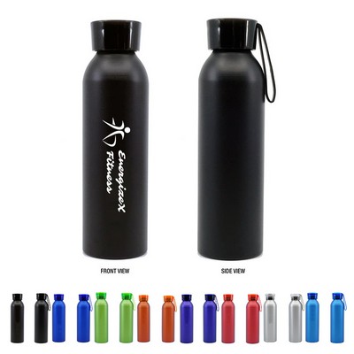 20 oz. Aluminum Bottle with Silicone Carrying Strap