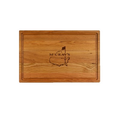 Large Thick Cherry Cutting Board with Juice Groove 17"x11"x1"