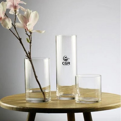 Clear Glass Cylinder Vase for Elegant Floral Arrangements