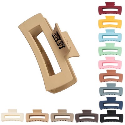 Matt Color Square Hair Claw Clips