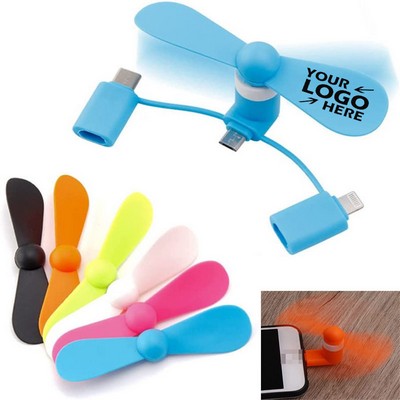 3-in-1 Mini Phone Fan