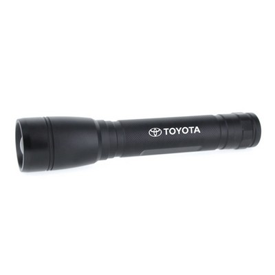 10"-2000 Lumen LED Adjustable Beam Water Resistant Black Aluminum Body Handheld Flashlight