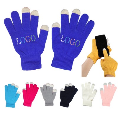 Knit Acrylic Touch Screen Texting Gloves