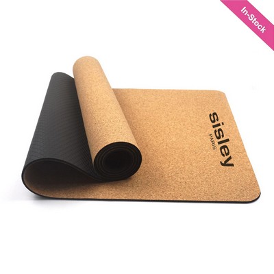 Premium 5mm Thick Cork Yoga Mat - OCEAN