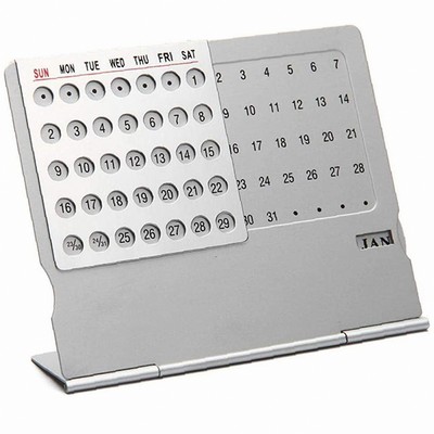 Reusable Aluminum Perpetual Desk Calendar