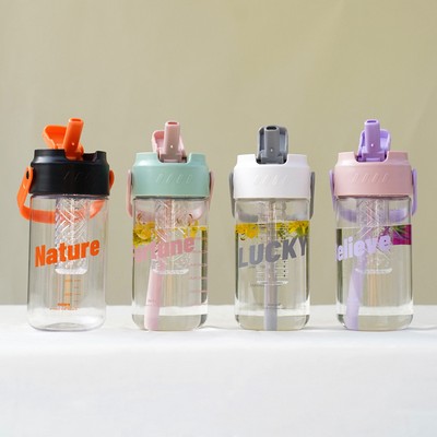 20 oz Portable Handheld Bottle with Straw