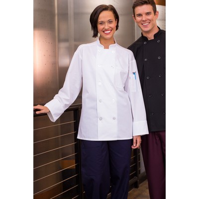 Performance Long Sleeve Chef Coat, Black, 2X-3X