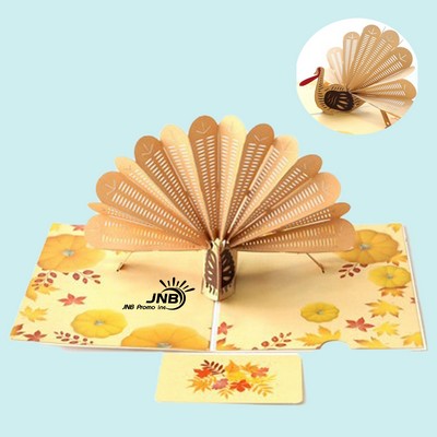 Festive 3D Thanksgiving Turkey Cards