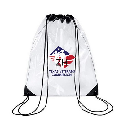 PVC Waterproof Clear Drawstring Bag