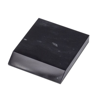 6" Jet Black Marble Base w/1 Tapered Side (6" x 2" x 6")