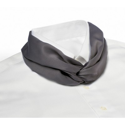 Dark Gray Banded Knot Scarf