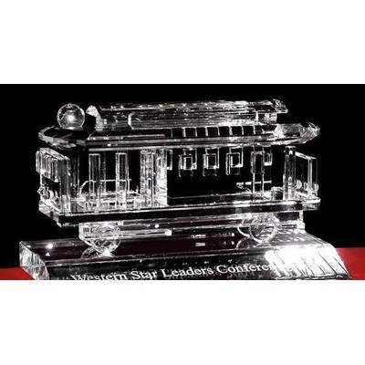 Crystal San Francisco City Theme Cable Car Sculpture (5 1/2")