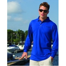 Inner Harbor Long Sleeve Pique Knit Polo Shirt