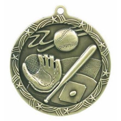 Medal, "Baseball" Shooting Star - 2 1/2" Dia.