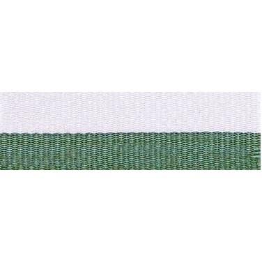 Snap Clip "v" Neck Ribbon 7/8"x32" - Green & White