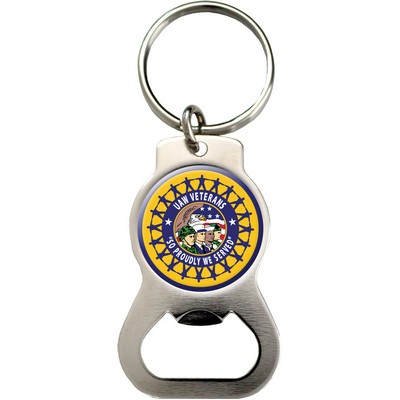 The Eye Opener Full Color Silver Plated Key Chain