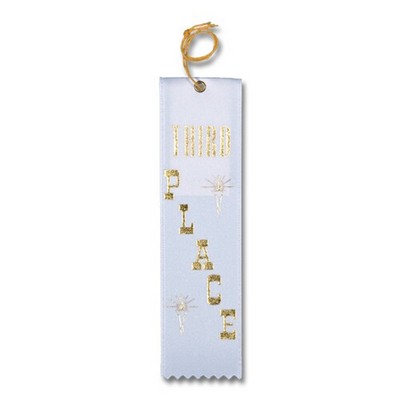 2"x8" 3rd Place Stock Carded Award Ribbon