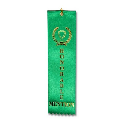 2"x8" Honorable Mention Carded Stock Award Ribbon