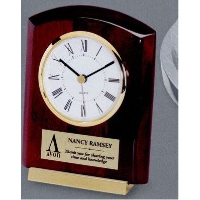 Rosewood Piano Finish Clock Award (5 7/8")