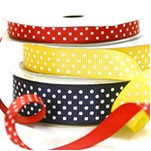 3/8" Swiss Dot Grosgrain Ribbon (100 Yards)