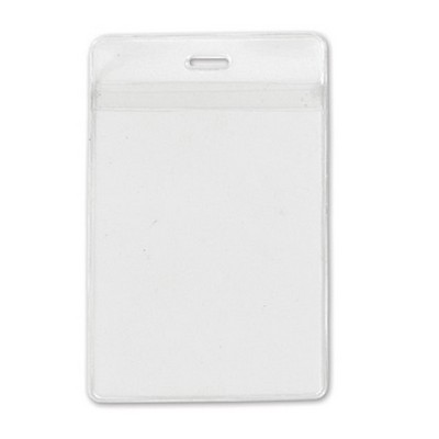 3.25" W x 5.31" H - Vertical Clear Vinyl Badge Holder (Blank)