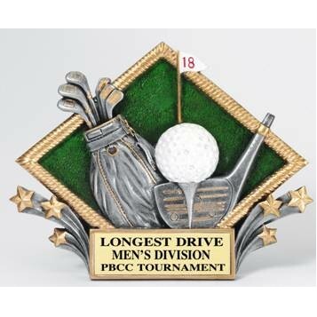 Golf Diamond Plate Award - 6"