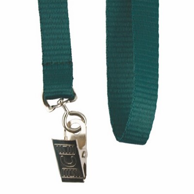 Blank 1/2" Flat Lanyard w/Clip