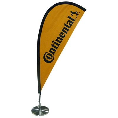 18" Table Top Digital Single Sided Teardrop Banners™ Flag & Stand