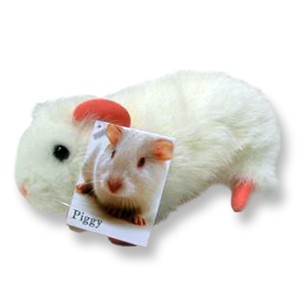 Custom Plush White Guinea Pig w/ Hang Tag