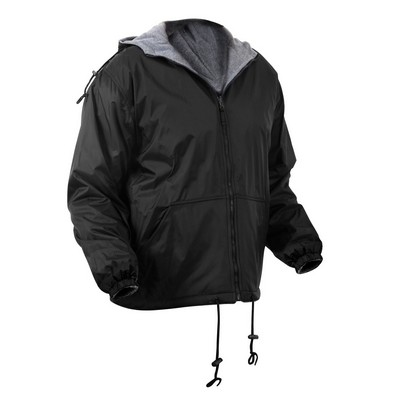 Reversible Fleece-Lined Nylon Jacket with Hood (3XL)