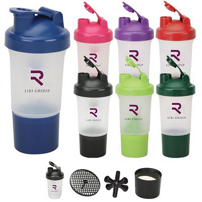 17 Oz. 4 Piece Protein Plastic Shaker