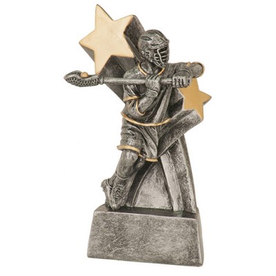 6" Male Lacrosse Super Star Resin Figure Trophy