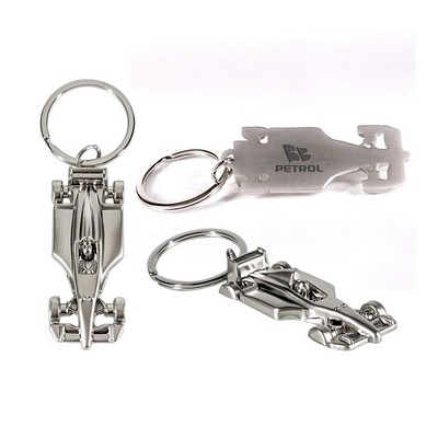 Metal Racecar Keychain