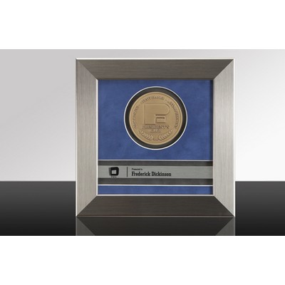 OLYMPIA: Metal-Finish Wood Frame Medallion Wall Award