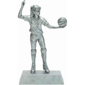 Volleyball Female Silver Signature Figurine - 8 1/2"