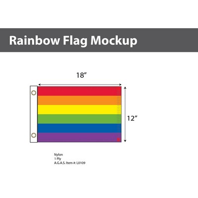 Rainbow Deluxe Flag 12"X18"