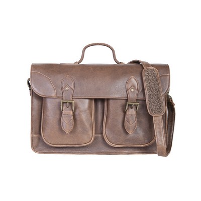 Leather Flap Closure Workbag