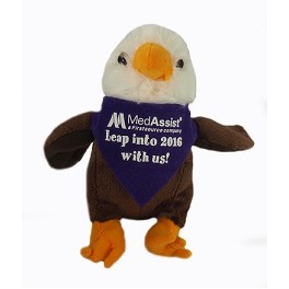 6" Lil' Eagle Stuffed Animal w/Bandana & One Color Imprint