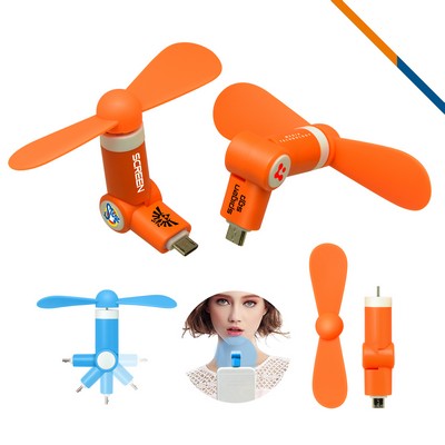 Cool Smart Phone Fan Orange