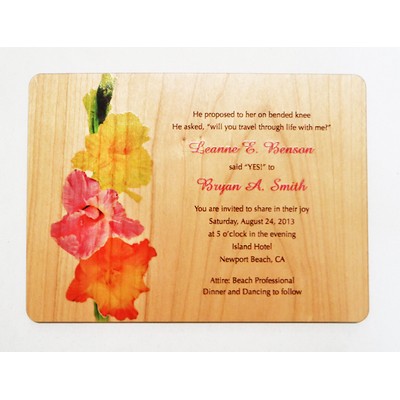 3" x 4" - Hardwood Cards - Invitations