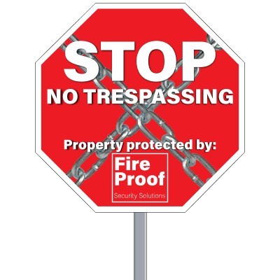 Octagon Security 4 Color Process Yard Sign (9"x 9")