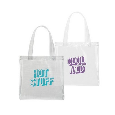 Continued Teeny Tiny Clear/Grid Vinyl Tote